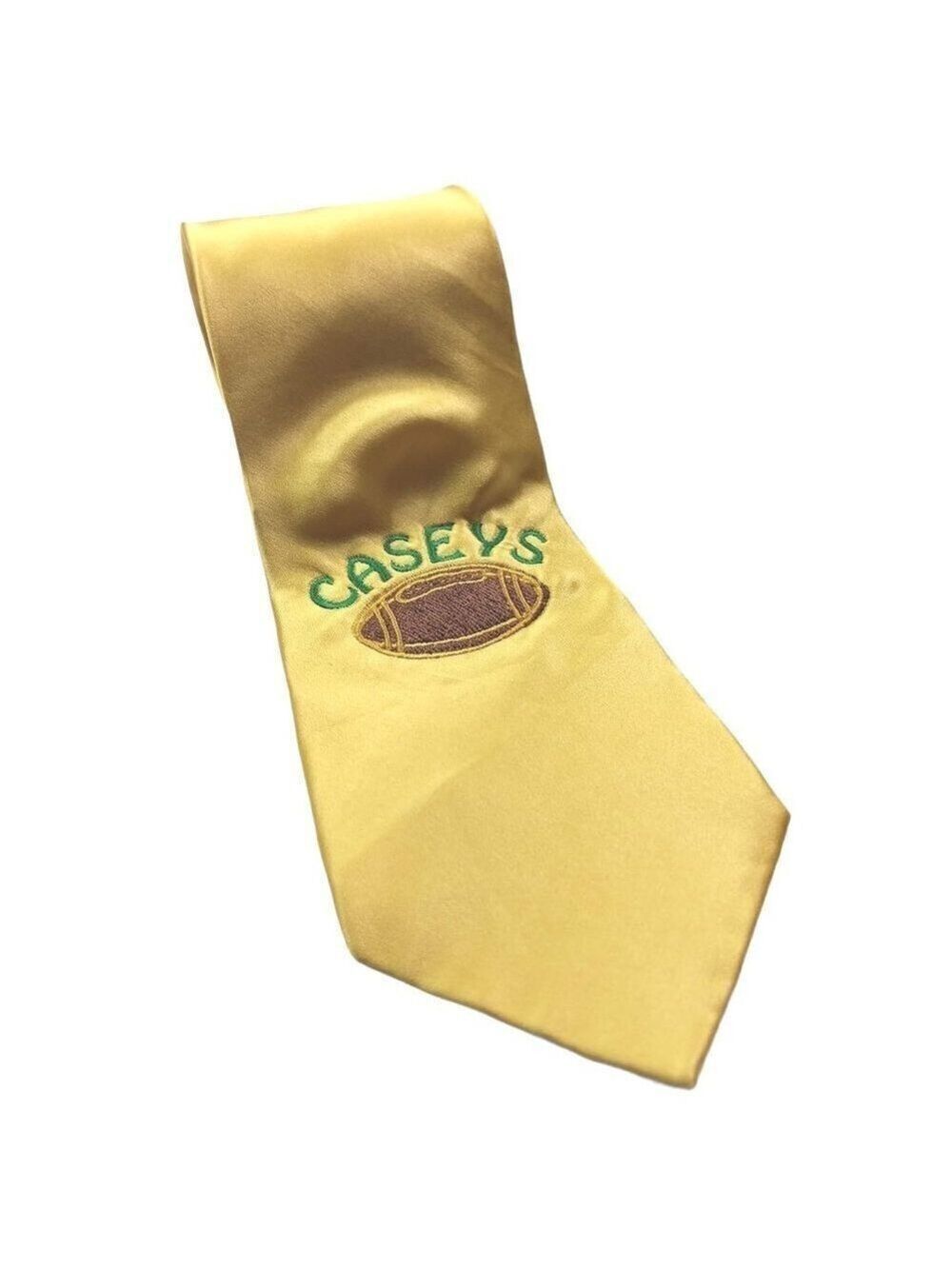 Caseys Gold Embroidered Silk Football Tie